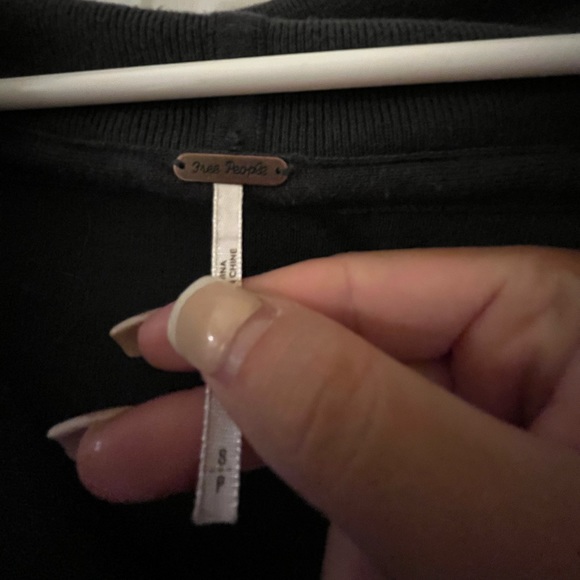 FREE PEOPLE GRAY AND ORANGE ZIP UP - Picture 3 of 4